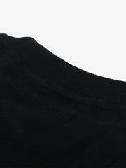 Suede Panel Embroidered Logo Short Sleeve T-Shirt 
