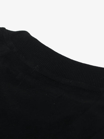 Suede Panel Embroidered Logo Short Sleeve T-Shirt 