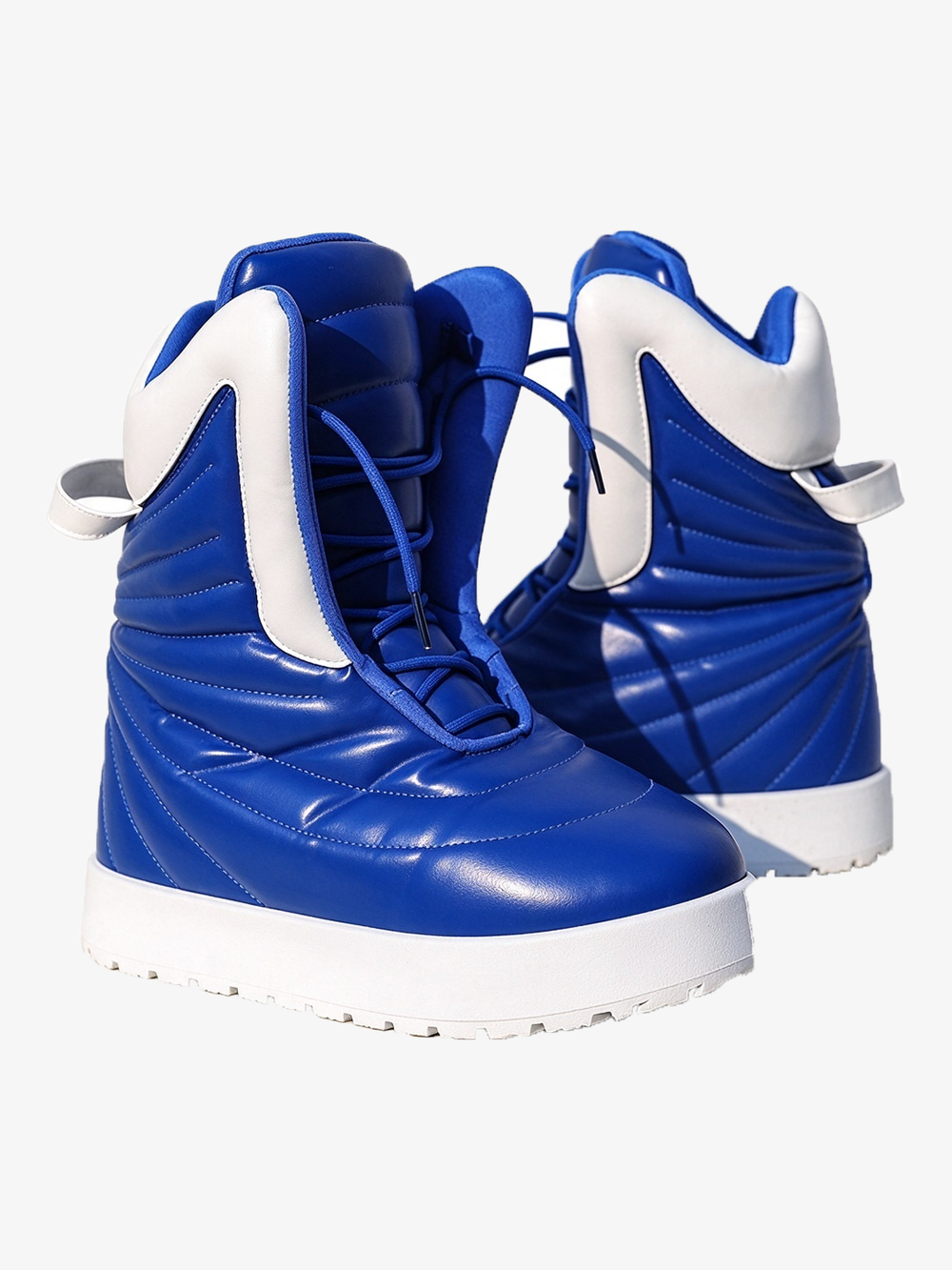 Futuristic Ribbed Padded Boots