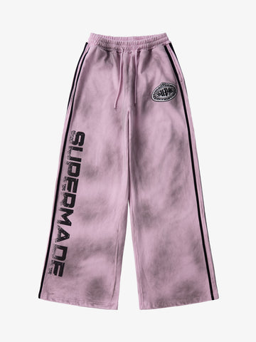 Supermade Vintage Distressed NO.3 Stand Collar Tracksuit 