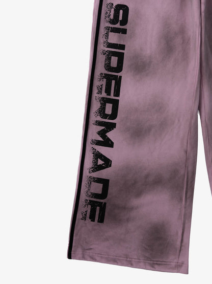 Supermade Vintage Distressed NO.3 Stand Collar Tracksuit 