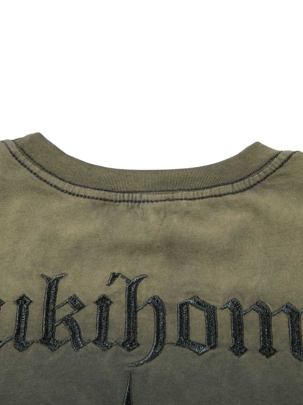 Oversized Cross and Studed T-Shirt 