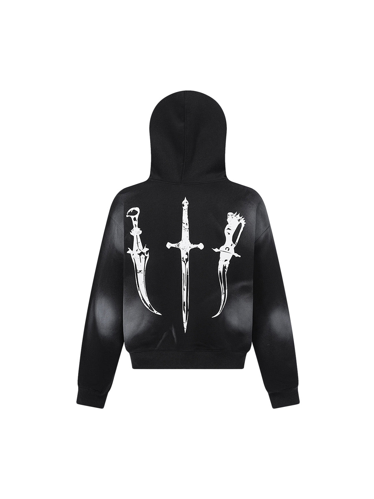 Thesupermade Wasteland Style Cardigan Zip UP Fur Hooded Jacket - 2279