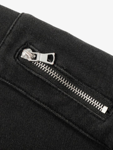 Spike Stud Detail Zip Up Hoodie 