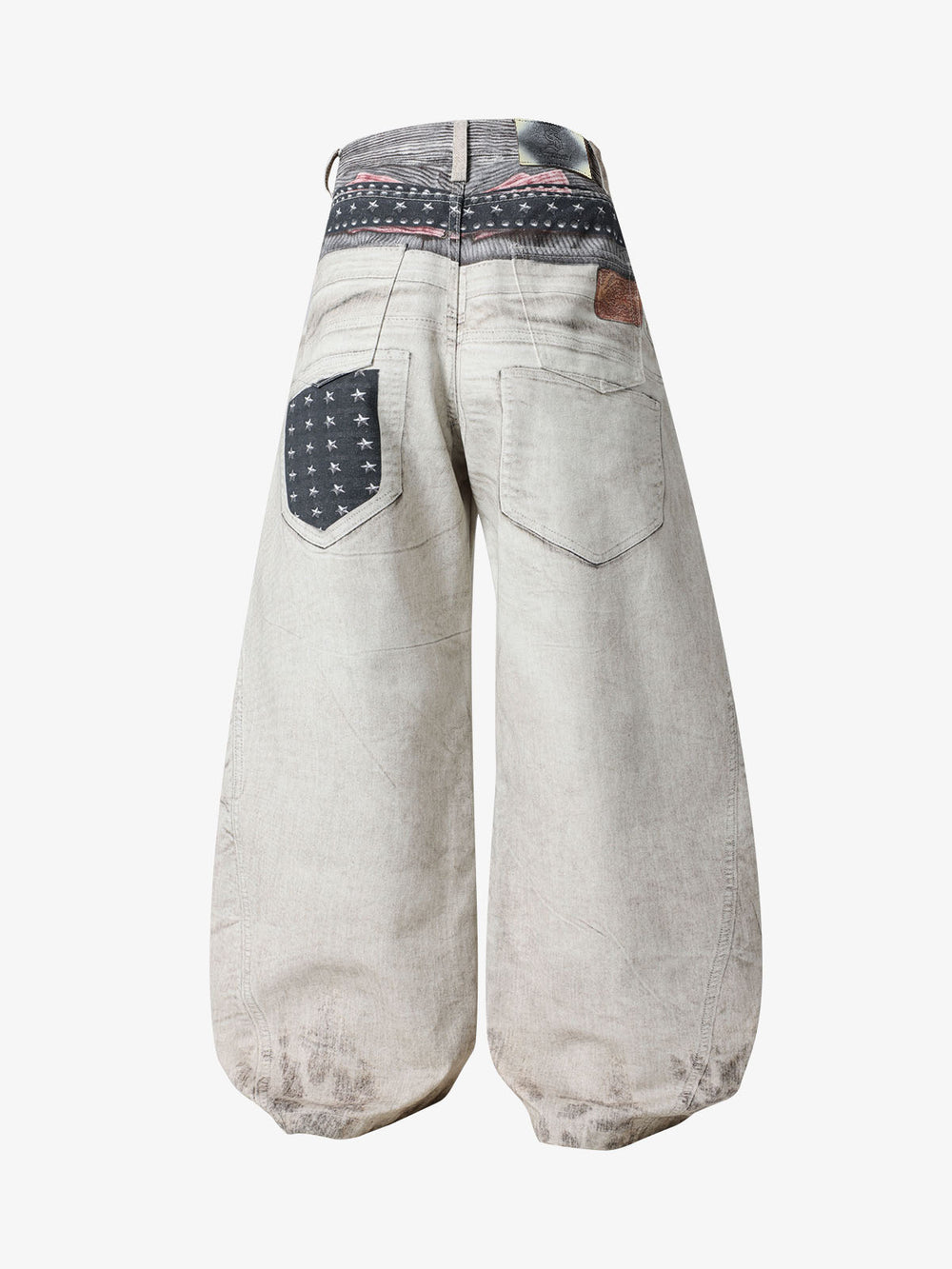 3D Print Double Waist Barrel Baggy Jeans