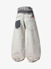 3D Print Double Waist Barrel Baggy Jeans