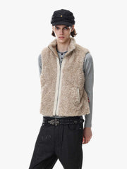 Stand-Collar Zip Fleece Vest