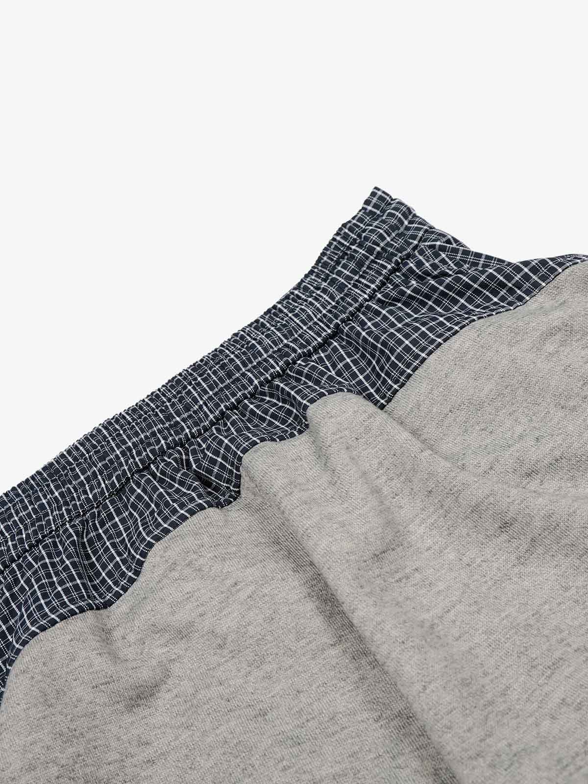 Plaid Paneled Sweatpants