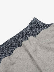 Plaid Paneled Sweatpants