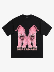 Vintage Pink Leopard Graphic T-Shirt 