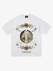 Maglietta con grafica a silhouette stellata