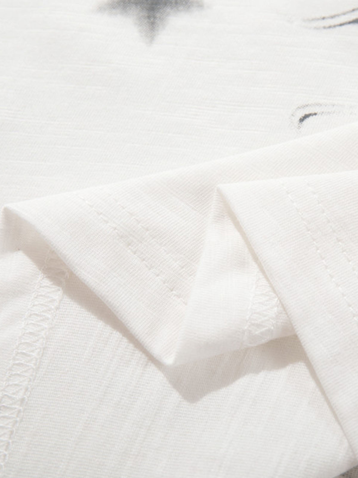 Cotton Graphic Print Oversized T-Shirt with Abstract Art and Star Pattern 