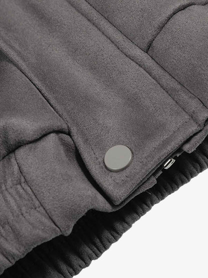 Faux Fur Collar Patchwork Embroidered Quilted Jacket