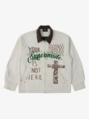 Supermade Retro Slogan Embroidered Canvas Set 
