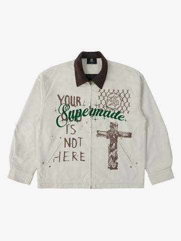 Supermade Retro Slogan Embroidered Canvas Set 