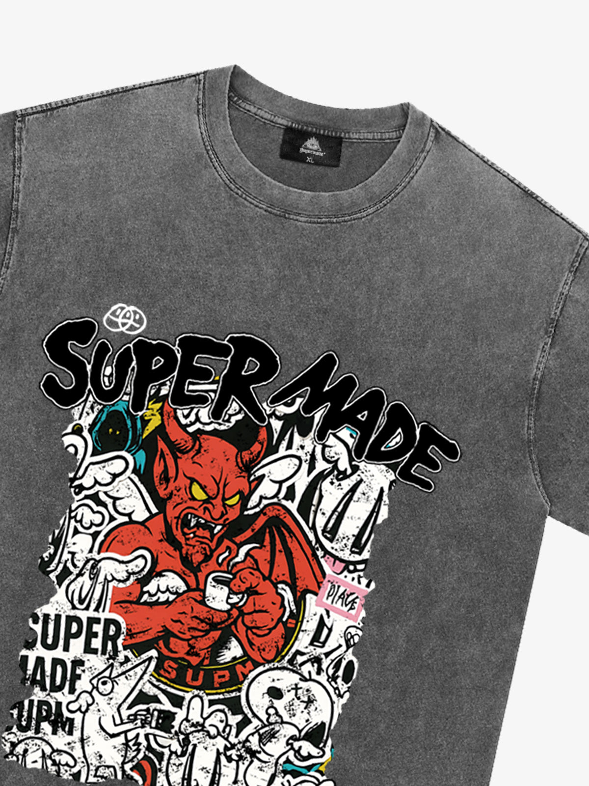 Street Devil Collage Pattern T-shirt 