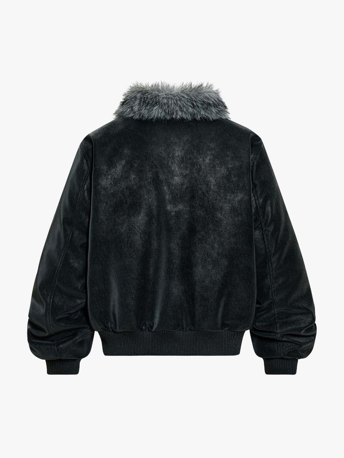 Stylish Faux Fur Trimmed Bomber Jacket for Winter Wear 