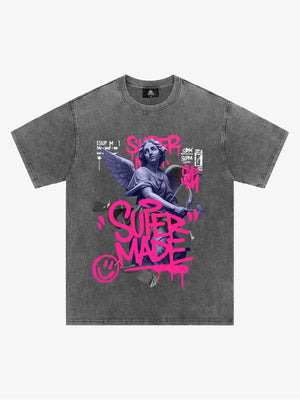 Street Lucky Angel graphic design T-shirt 