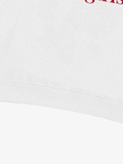 Thesupermade Street Contrast Design Letter Print Round Neck Sweatshirt 