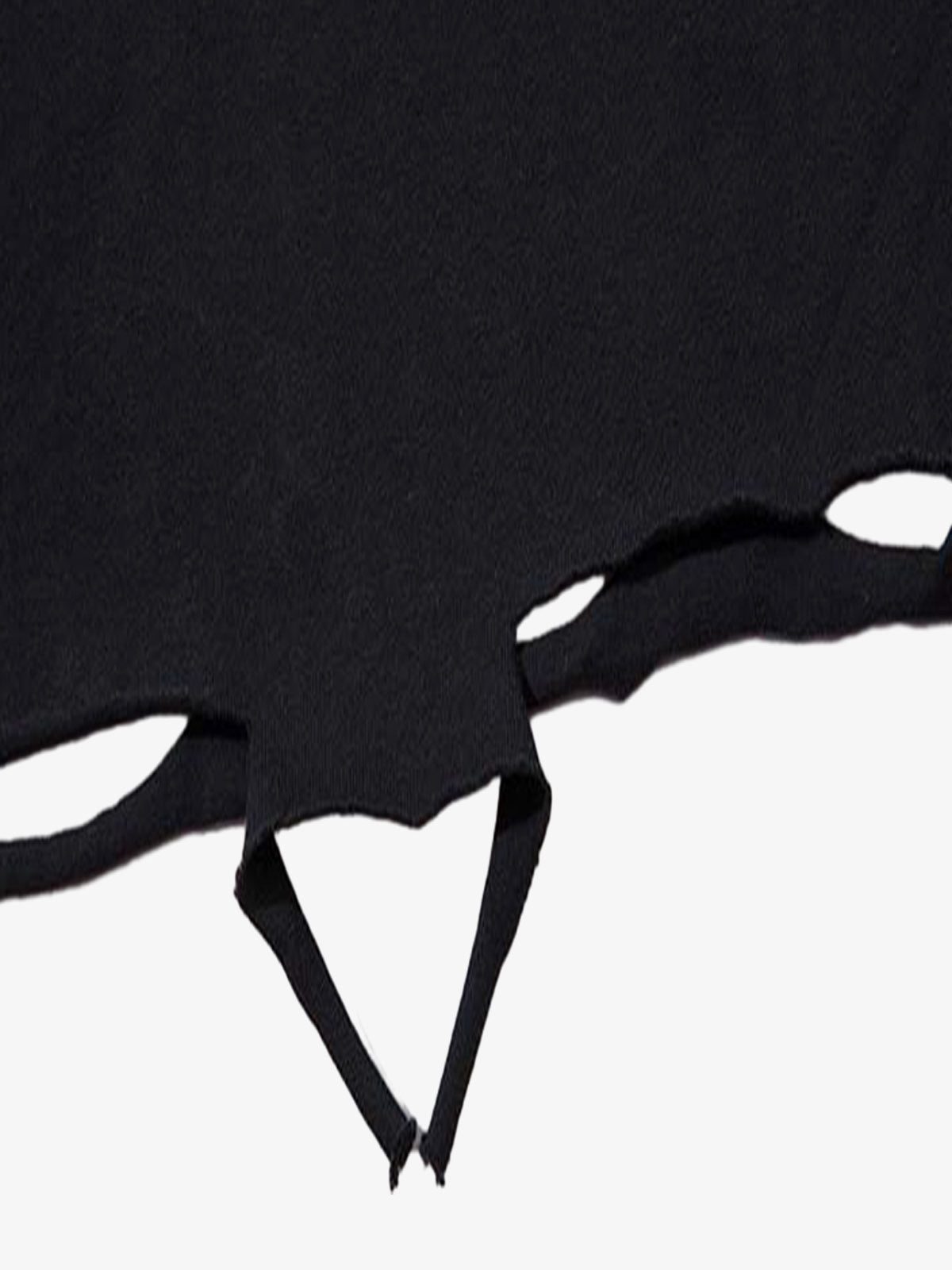 Gradient Hole Contrast Color Long Sleeve T-shirt 