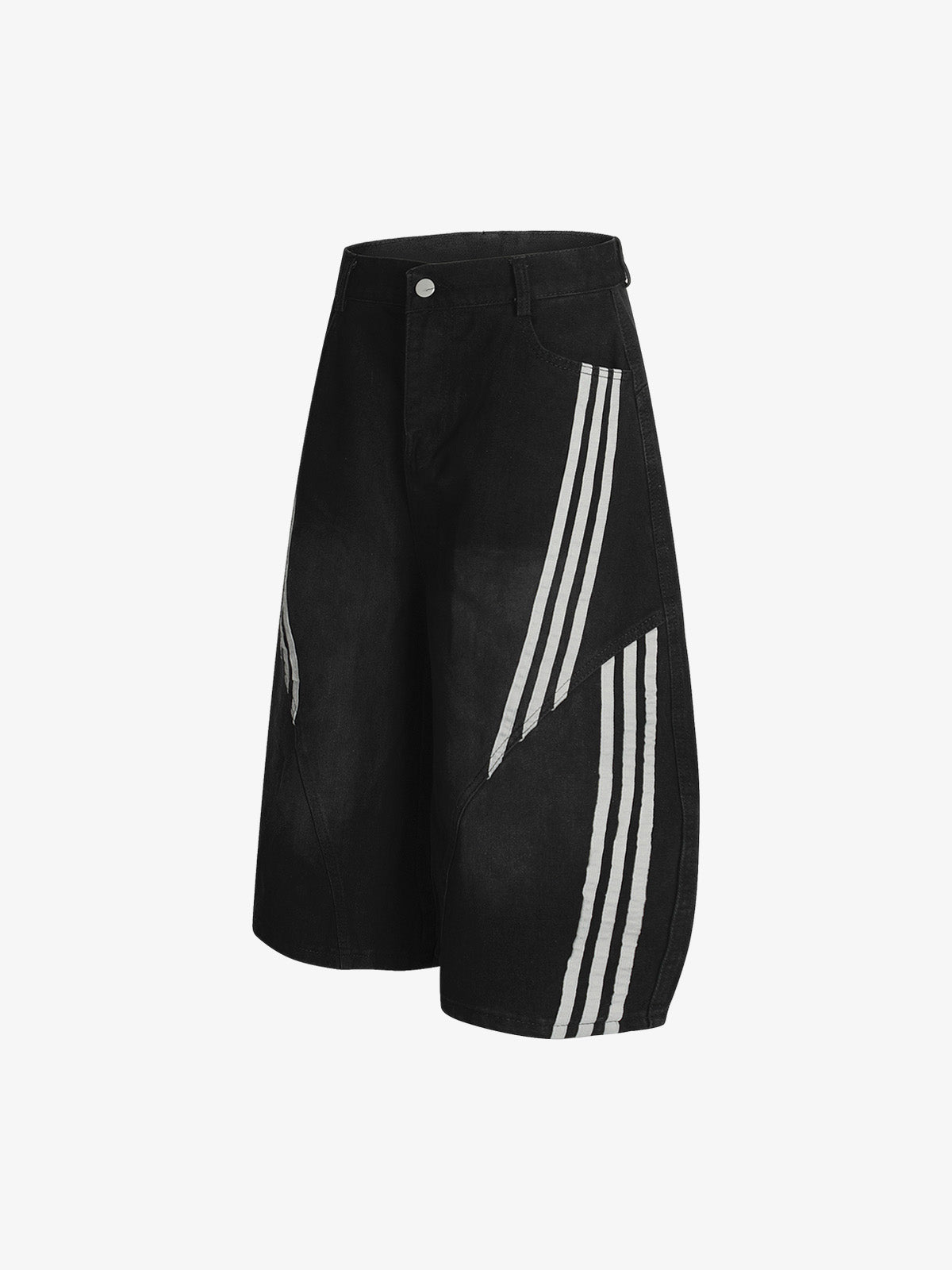 Barrel Straight Wide Leg Cropped Jort 
