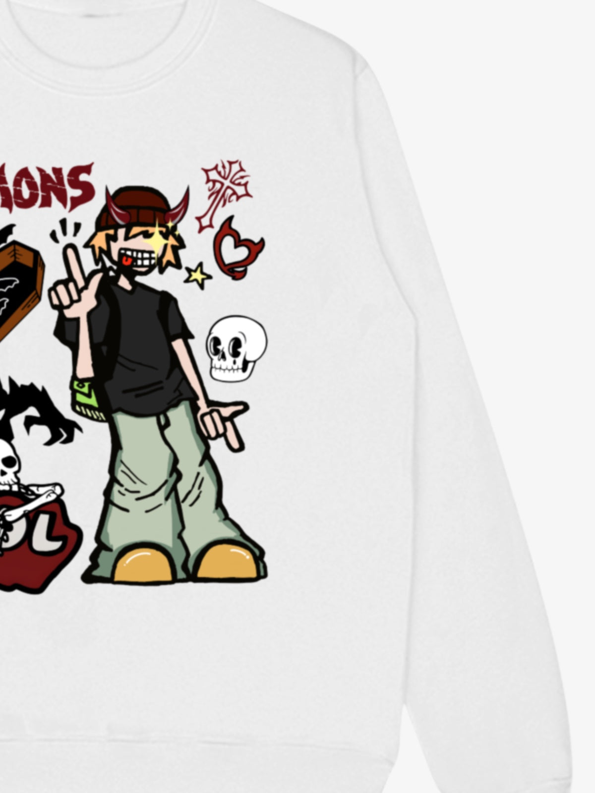 Demon Graphic Sweatshirt 