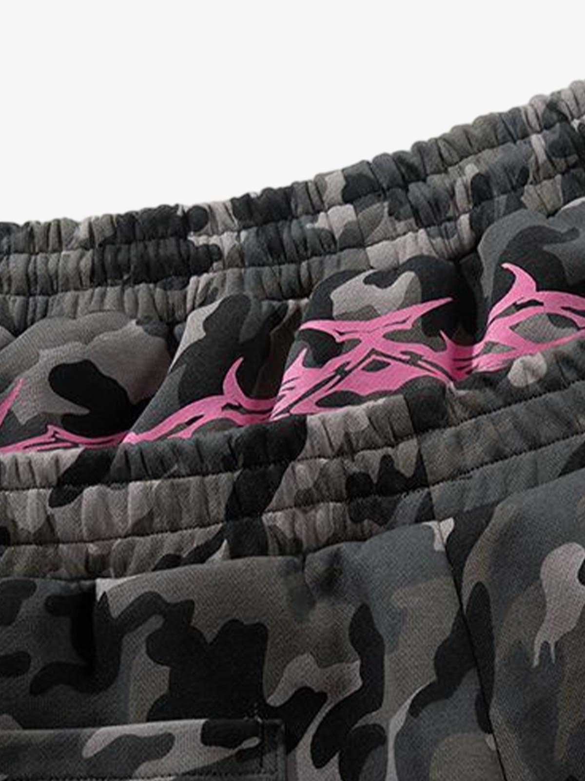 Y2K Camo Pink Print Barrel Sweatpants 