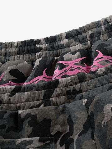 Y2K Camo Pink Print Barrel Sweatpants