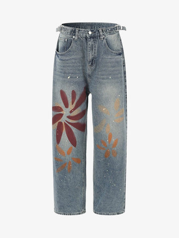 Graffiti Paint-Splatter Jeans
