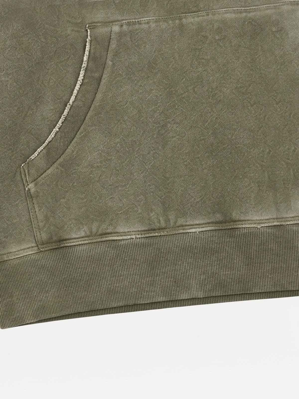 Camo 67 Appliqué Embroidered Washed Oversized Sweatshirt