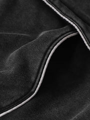 Retro Deconstructed Patchwork Washed Hoodie 