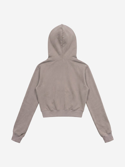 Embroidered Cropped Sweatshirt