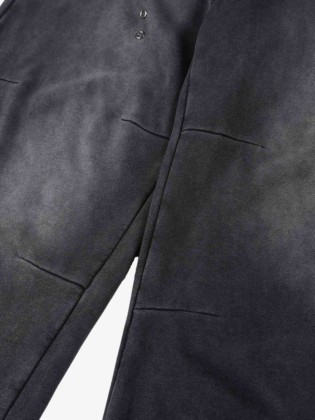 Streetwear Distressed Eyelet Detail Baggy Sweatpants
