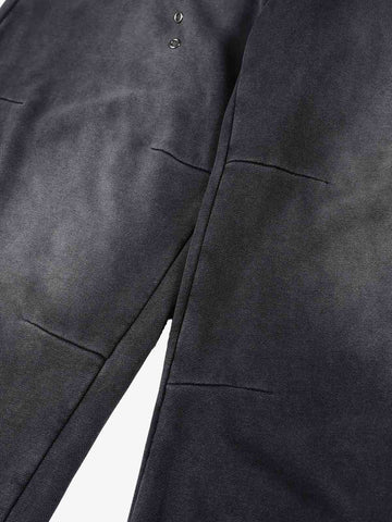 Streetwear Distressed Eyelet Detail Baggy Sweatpants