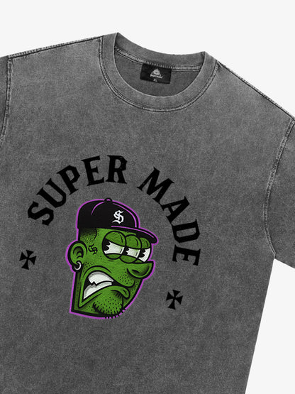 Graphic T-Shirt with Bold Monster Design for Casual Wear 