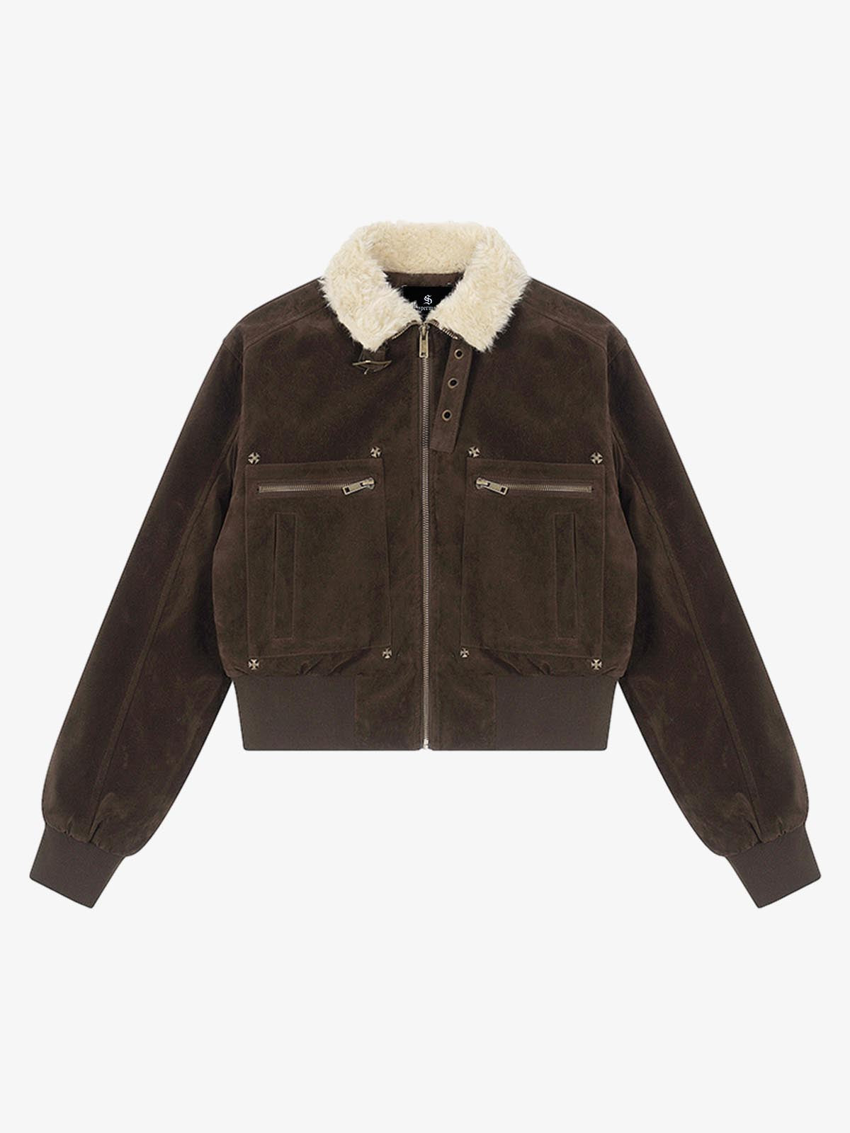 Stylish Bomber Jacket with Faux Fur Collar for Men and Women - Perfect for Casual Wear 