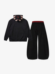 Scorpion Skeleton Graphic Hoodie & Wide-Leg Sweatpants Set