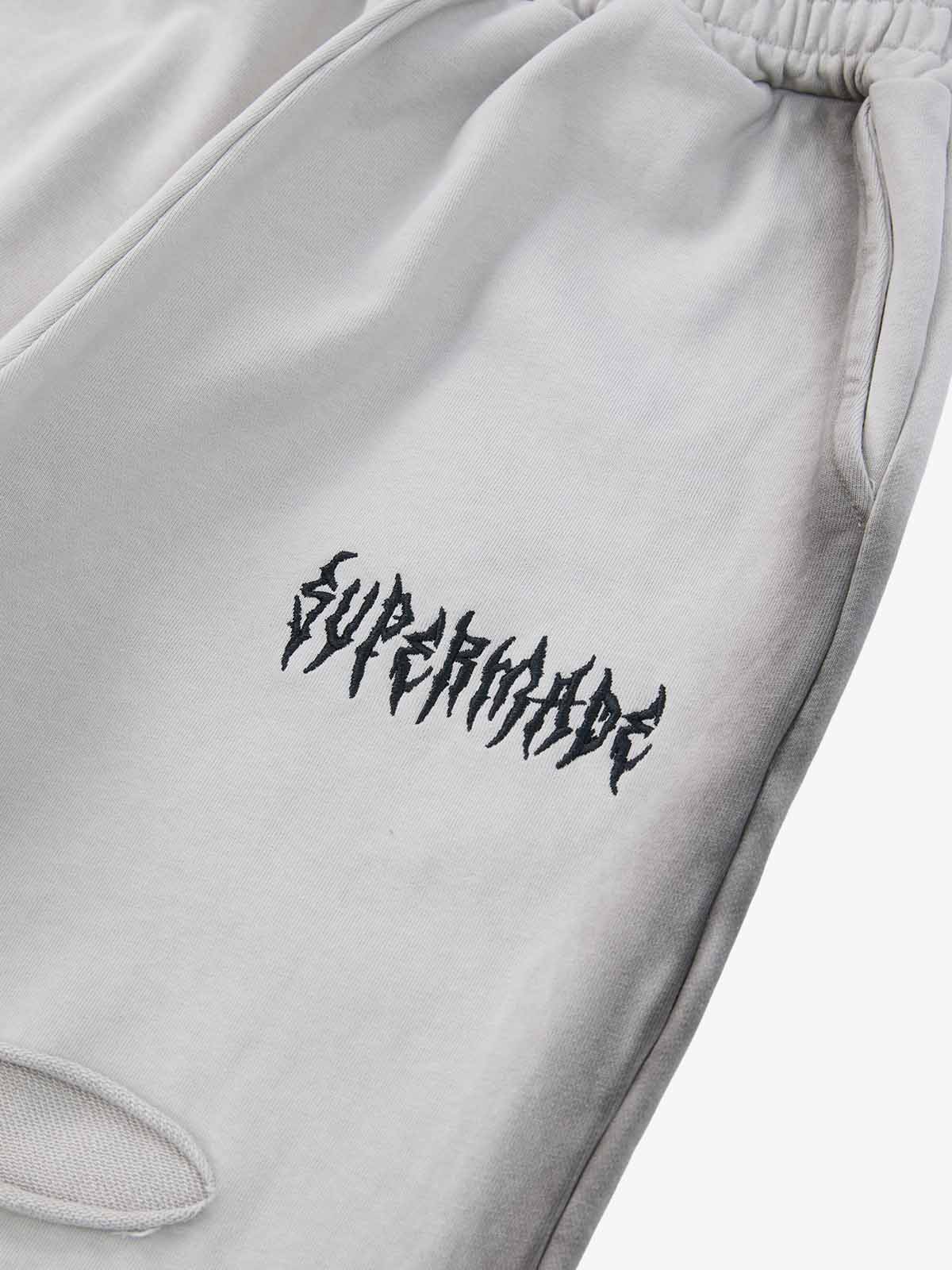 Supermade Distressed Embroidered Tie Dye Set 