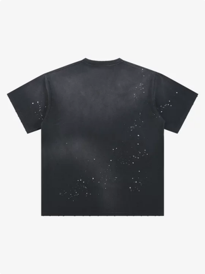 Washed Splash Ink Cosmic Statue Print Galaxy Art T-Shirt 