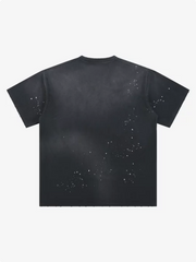 Washed Splash Ink Cosmic Statue Print Galaxy Art T-Shirt 