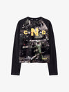 All-Over Battlefield Anti-War Graphic Raglan Long Sleeve Tee