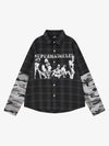 Camouflage Portrait Print Long-Sleeve Shirt