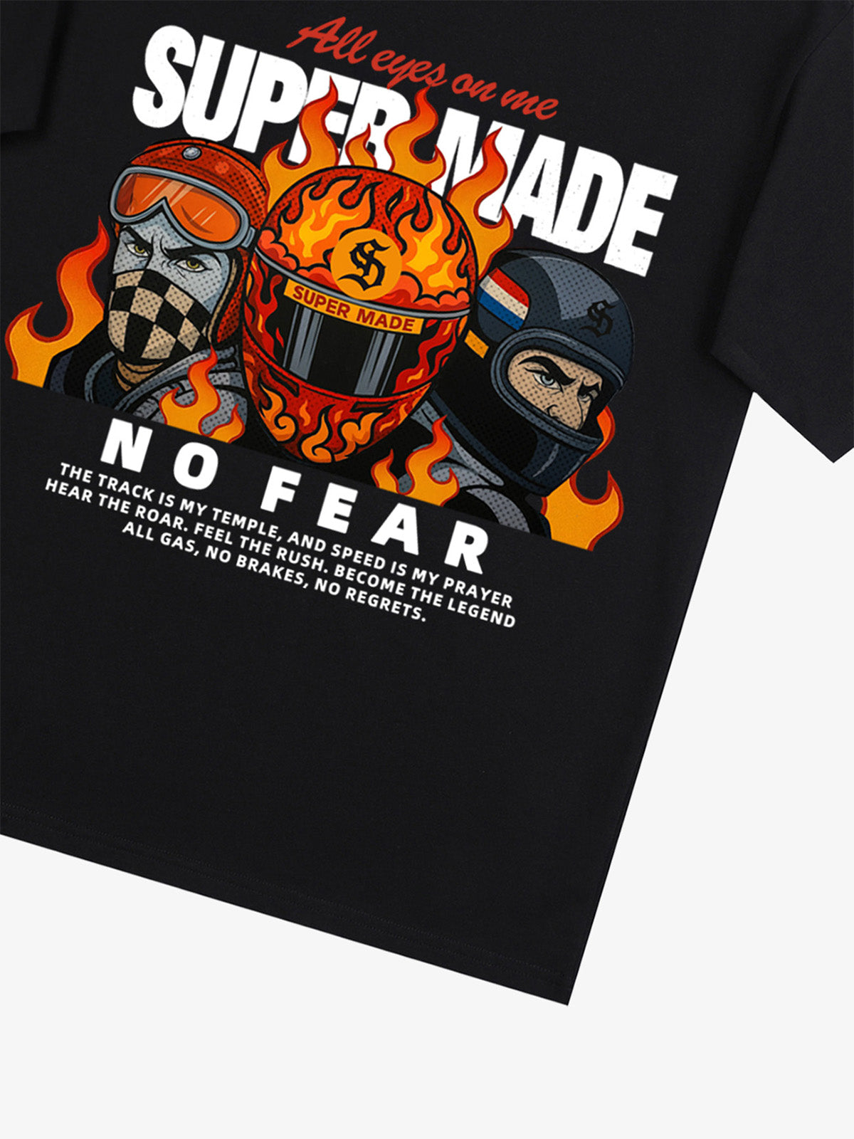 Motorcycle racing graphic T-shirt 