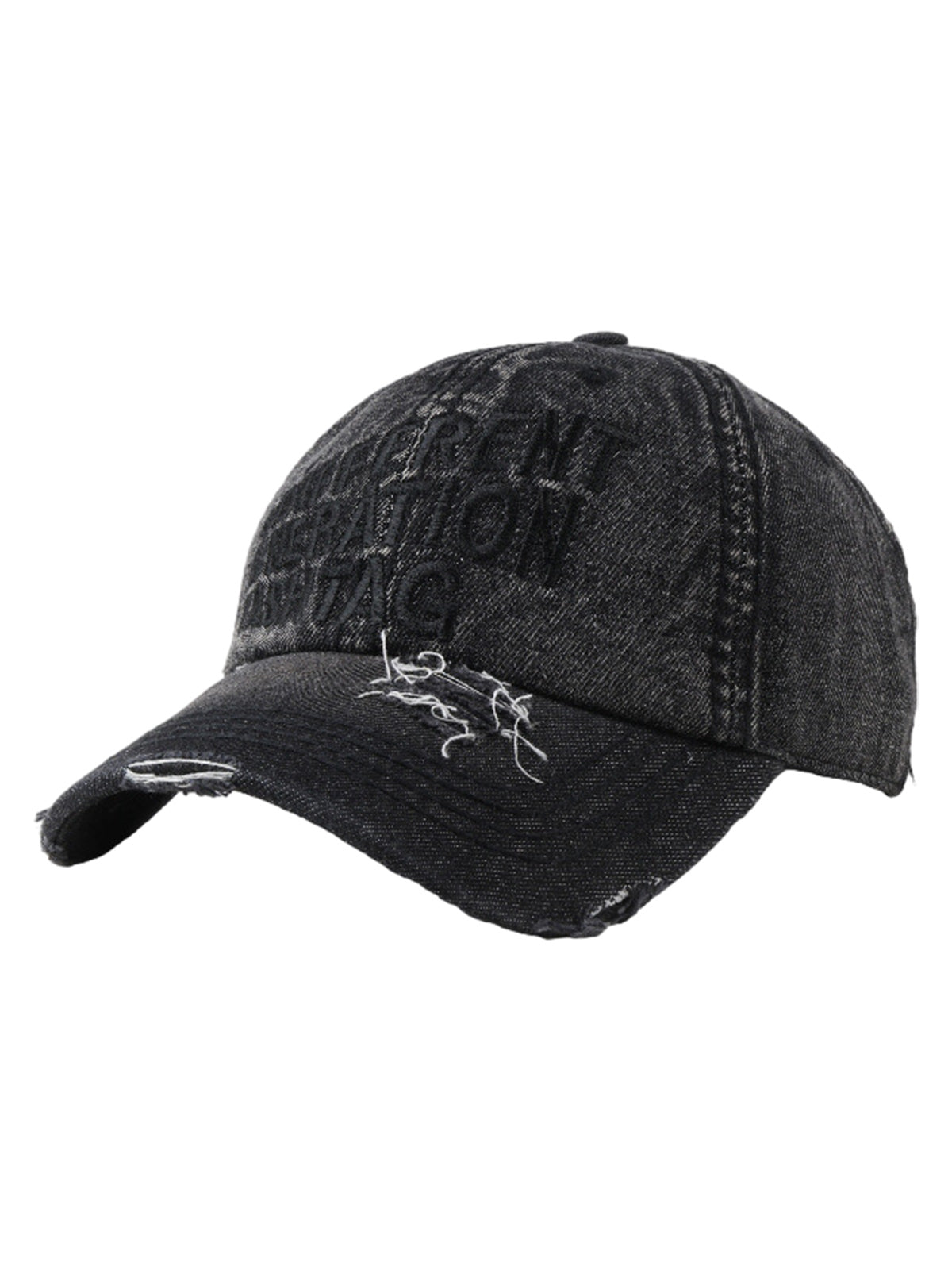 Washed "DIFFERENT GENERATION" Denim Baseball Cap
