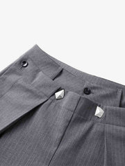Double Waist Pinstripe Balloon Pants 