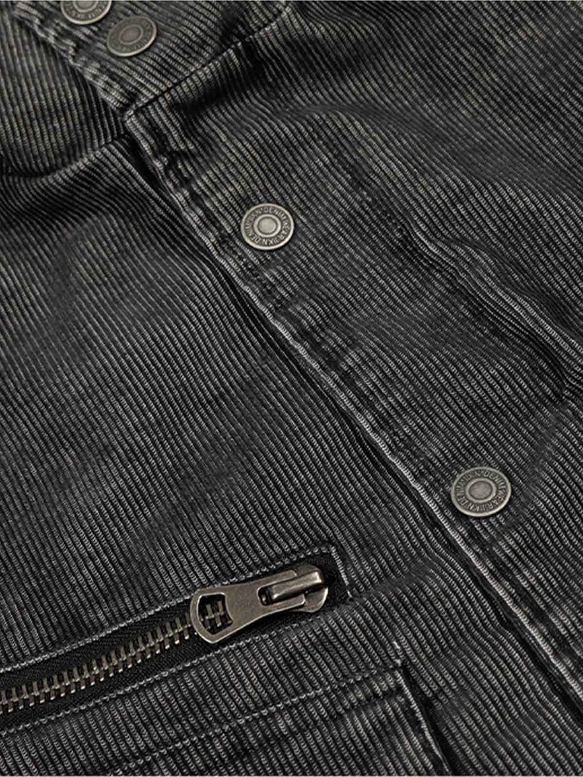 Embroidered Distressed Cropped Denim Biker Jacket