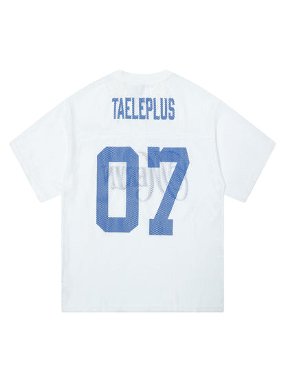 Jersey Mesh Blouse Hollow T-shirt 