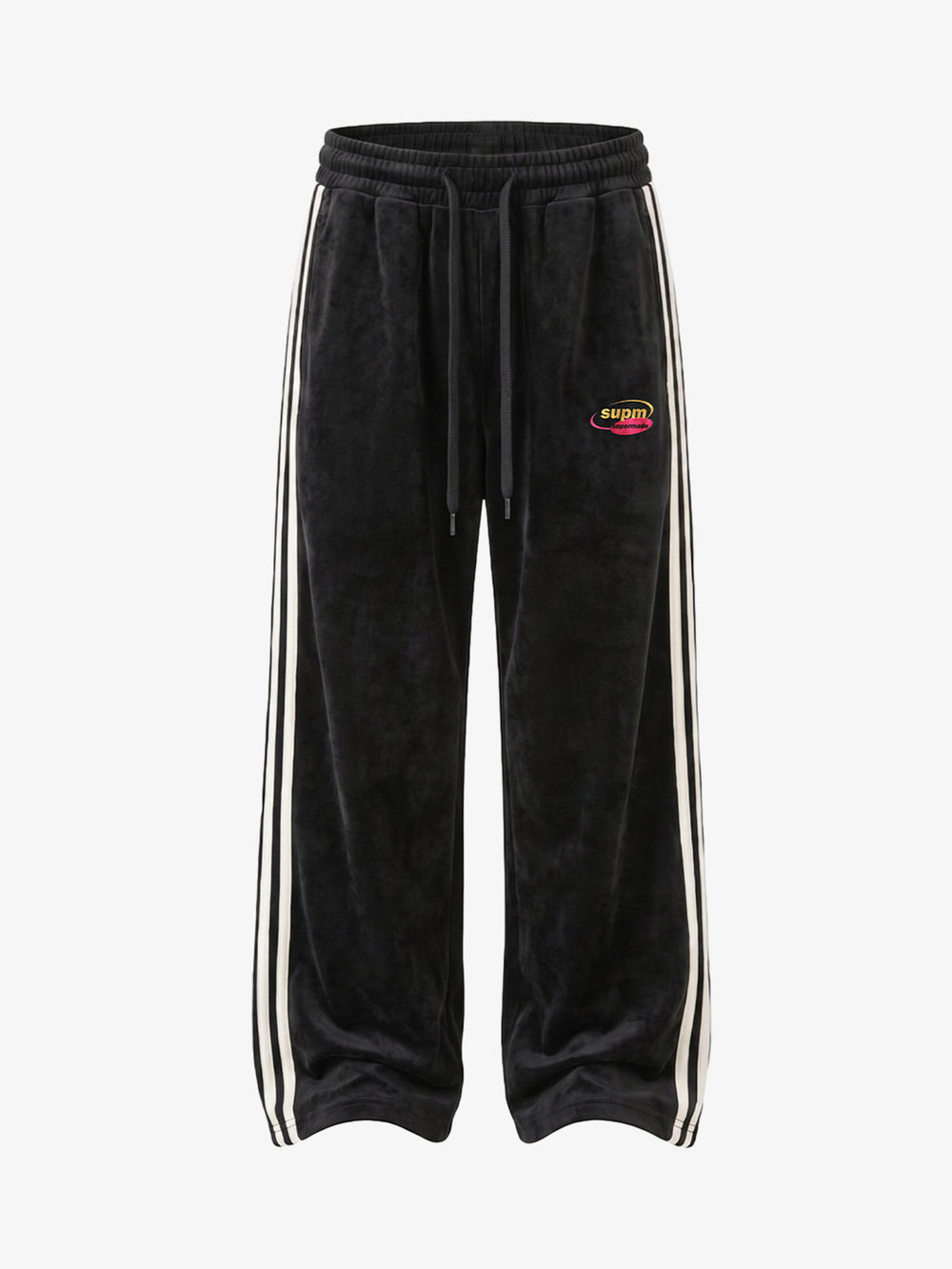 Logo Striped Suede Track Pants