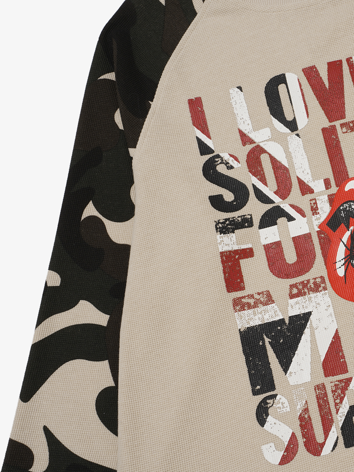 Camo Raglan Graphic Long-Sleeve Tee