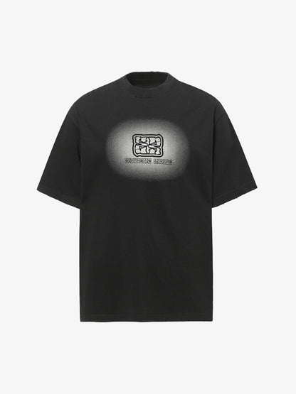 Patch Embroidery Spray Painting Gradient T-shirt 
